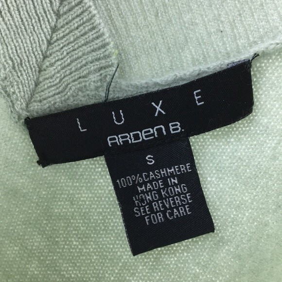 Arden B 100% Cashmere Pistachio Green Long Sleeve sweater S - Picture 8 of 9